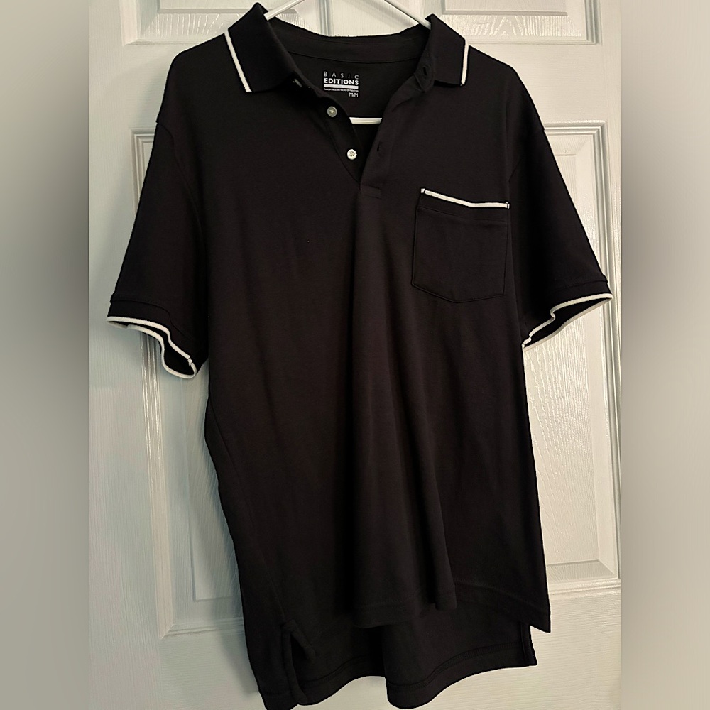 Black button up collared shirt